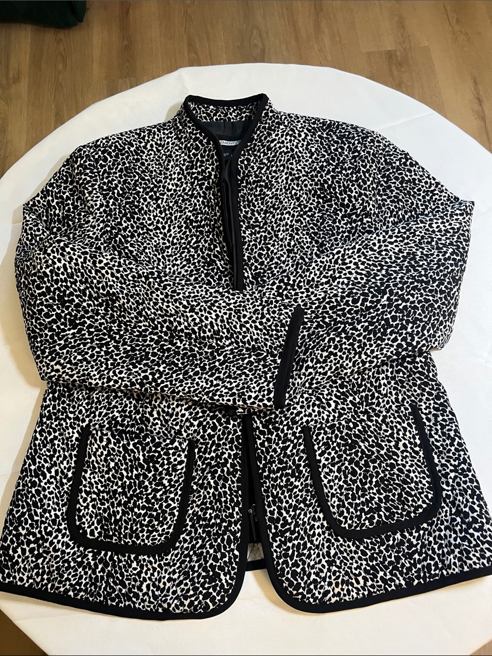 Requirements Black and White Animal Print Jacket
